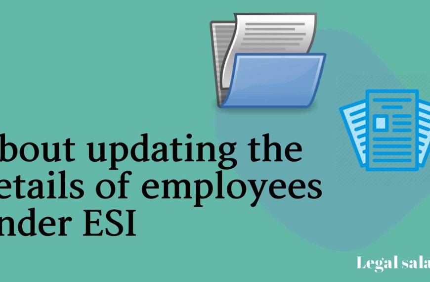 Update the details of employees under ESI