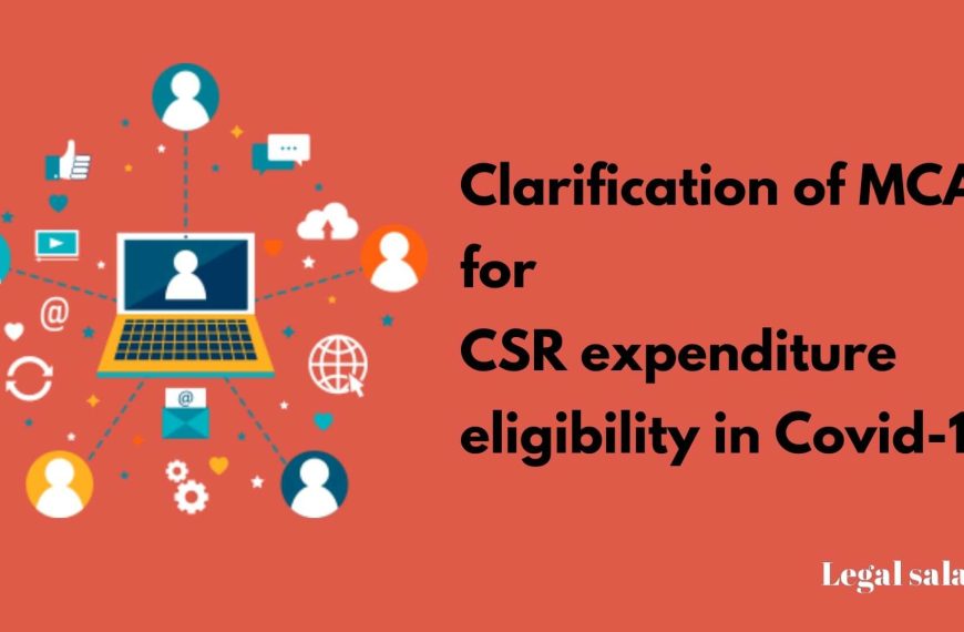 MCA clarify eligibility for CSR expenditure in Covid-19